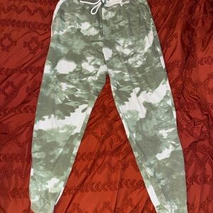 True Religion Green and White Sweatpants